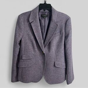 Talbots wool blend lilac 2 button ladies blazer academia preppy old money sz 10